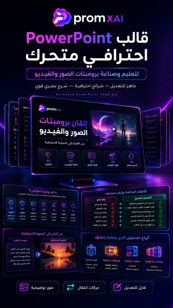 قالب إتقان برومبتات الصور والفيديو